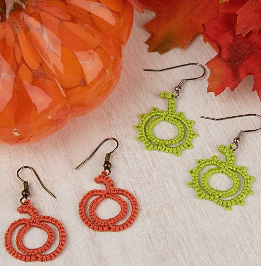 Tiny Tatted Pumpkin Earrings: A Sweet Autumn Accessory Pattern!