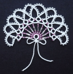 Delicate Beaded Tatted Fan!
